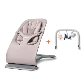 Ergobaby Evolve Bouncer with Toy Bar - Blush Pink