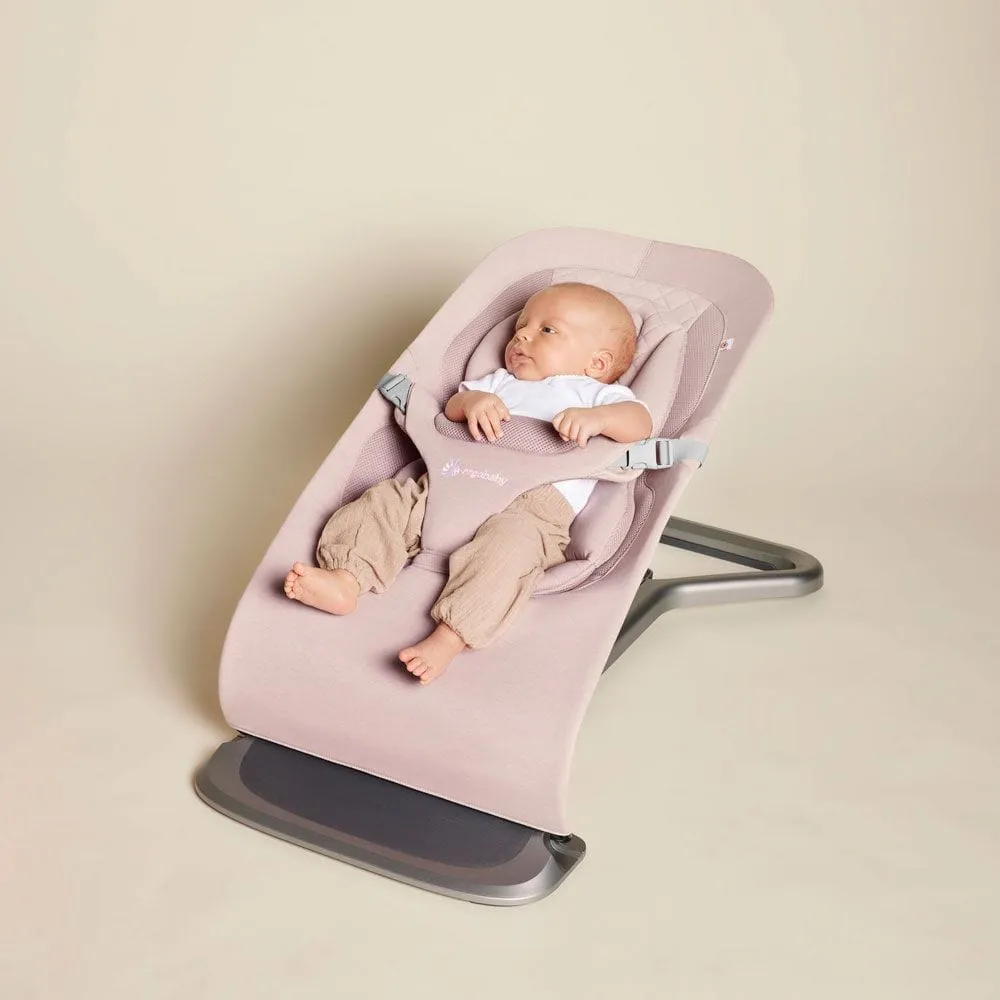 Ergobaby Evolve Bouncer with Toy Bar - Blush Pink