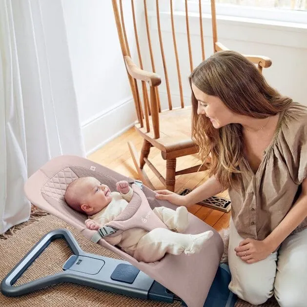 Ergobaby Evolve Bouncer with Toy Bar - Blush Pink