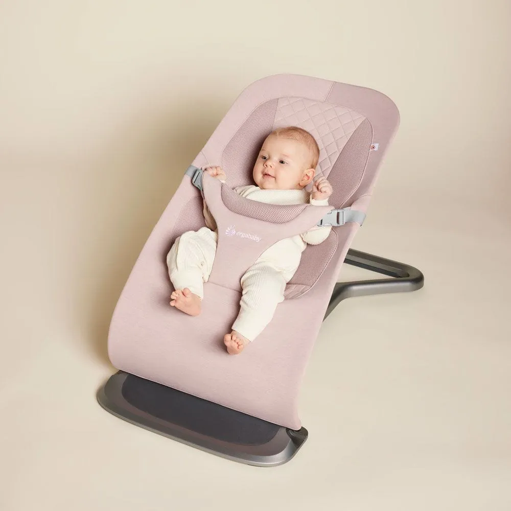 Ergobaby Evolve Bouncer with Toy Bar - Blush Pink