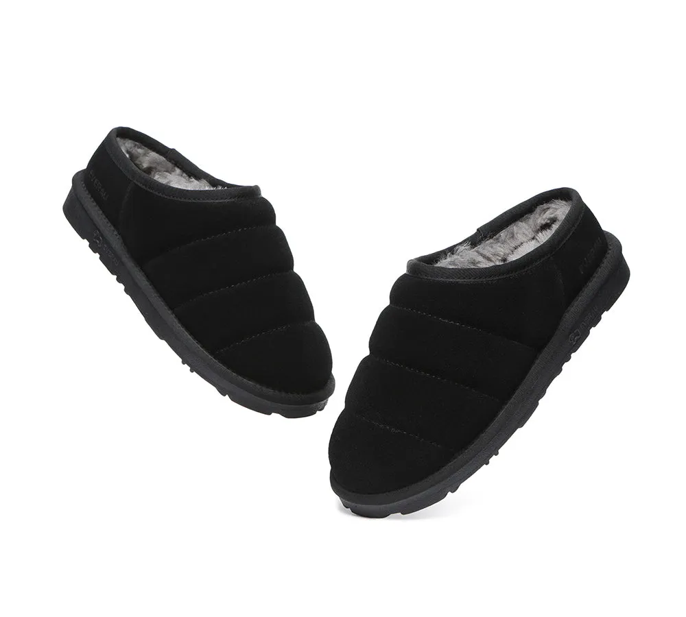 EVERAU Ultra Puffer Style Women Sheepskin Slippers