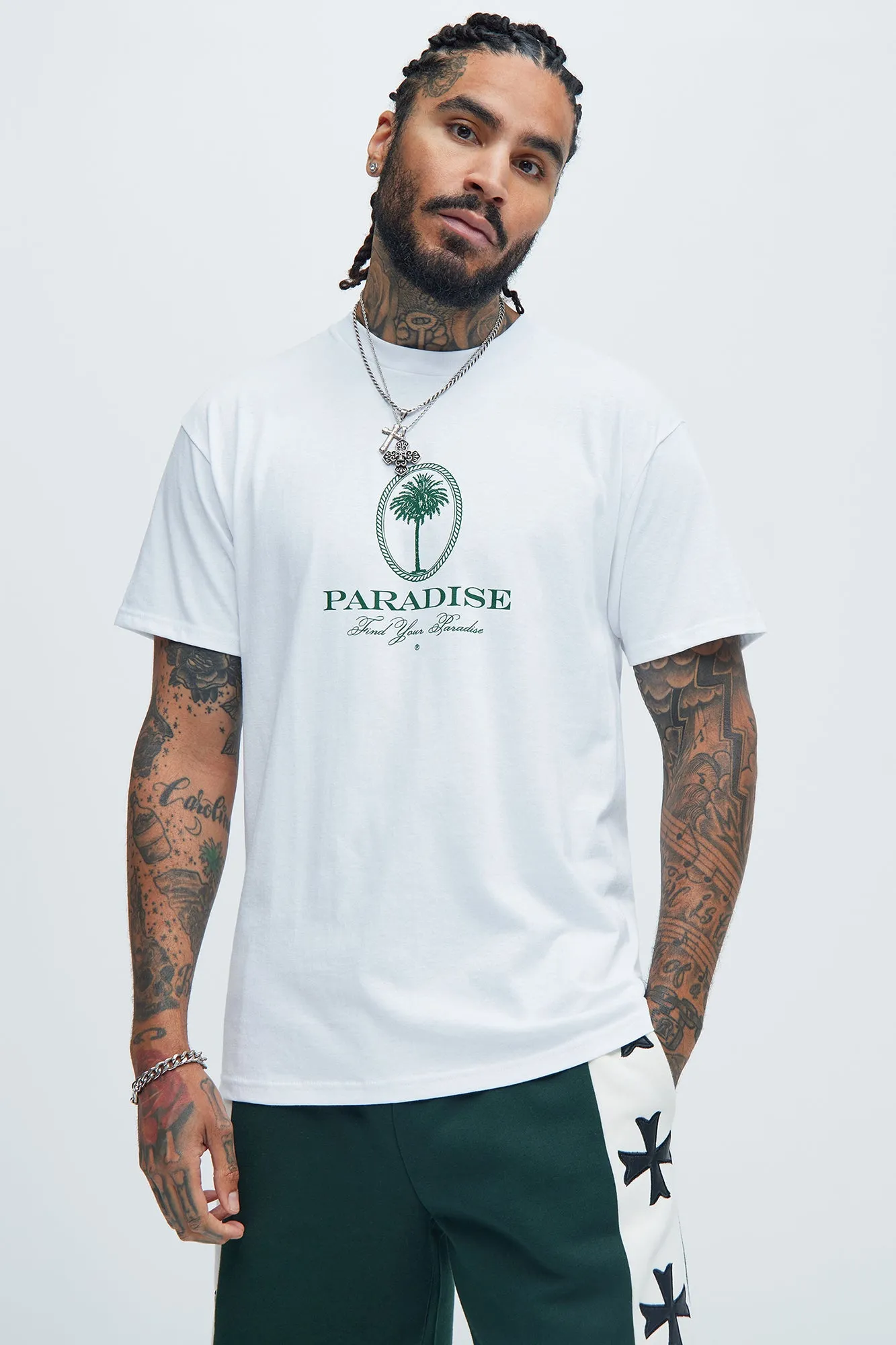 Find Your Paradise Short Sleeve Tee - White