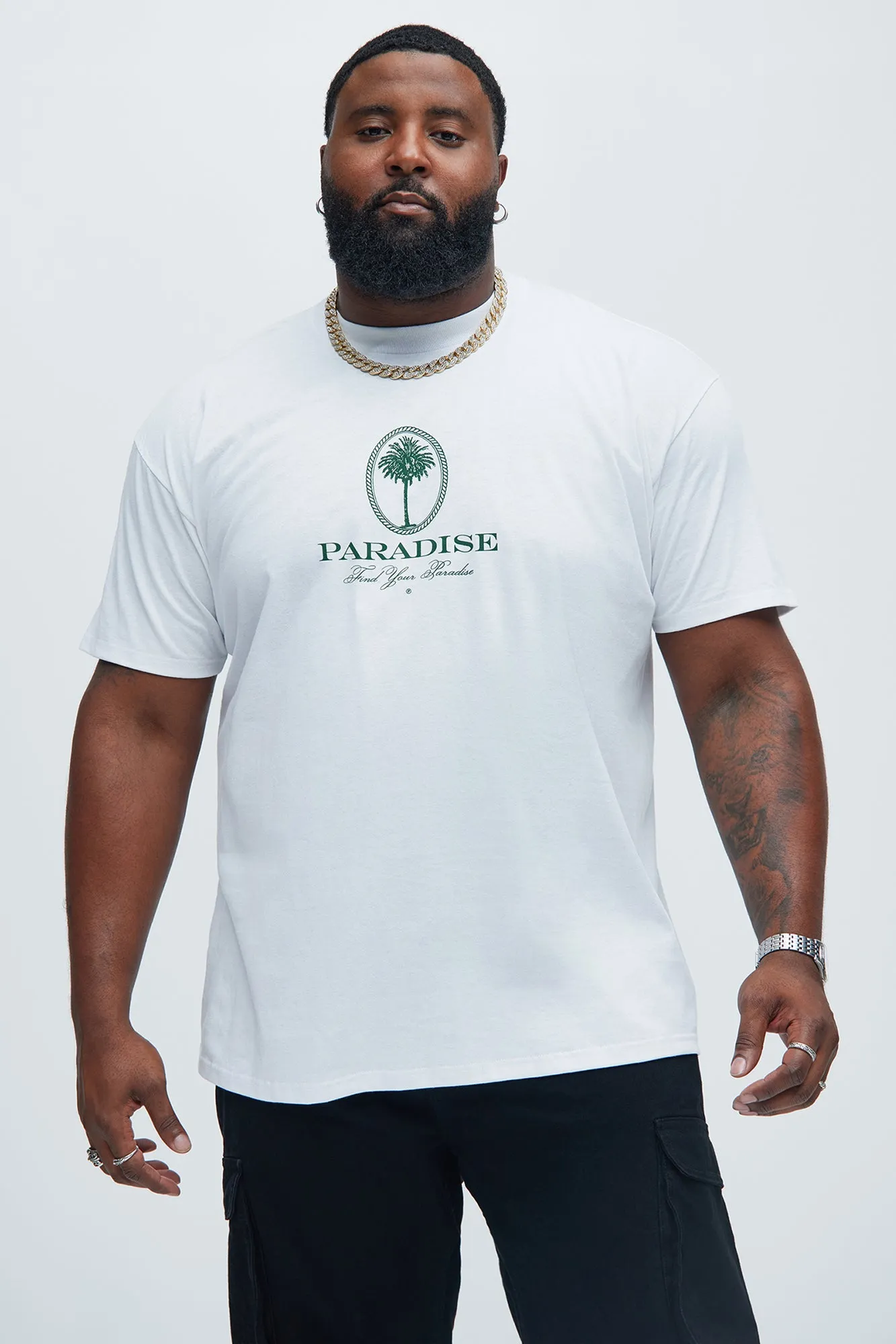 Find Your Paradise Short Sleeve Tee - White