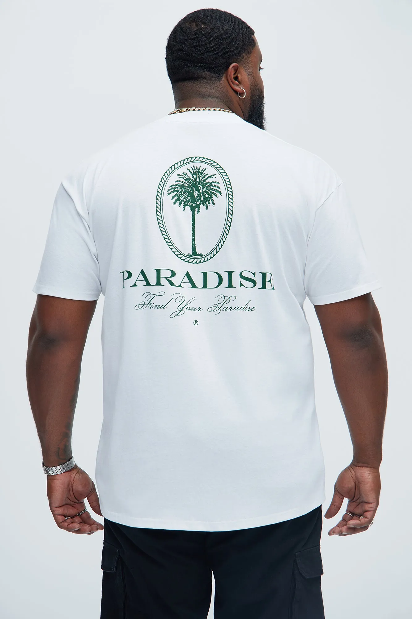 Find Your Paradise Short Sleeve Tee - White