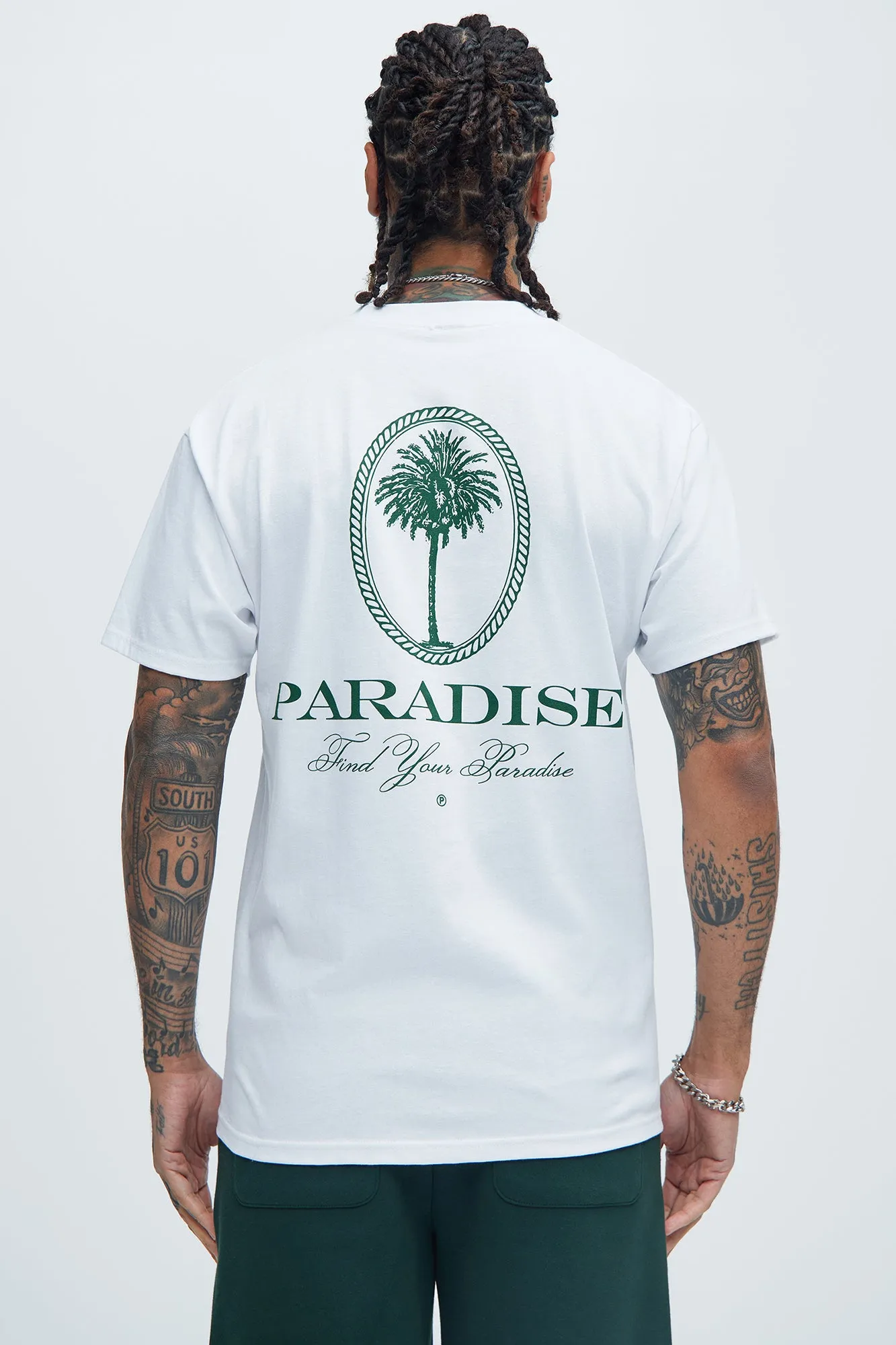 Find Your Paradise Short Sleeve Tee - White