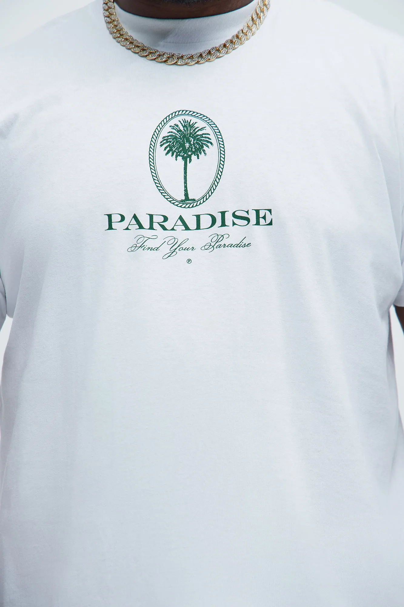 Find Your Paradise Short Sleeve Tee - White