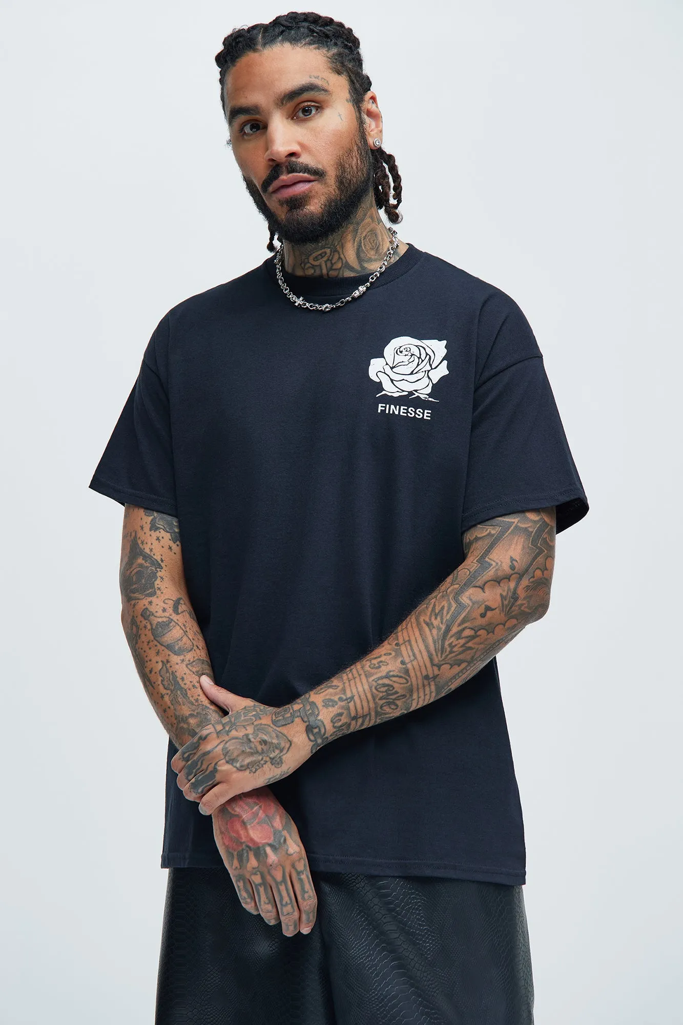 Finesse Forever Oversized Short Sleeve Tee - Black