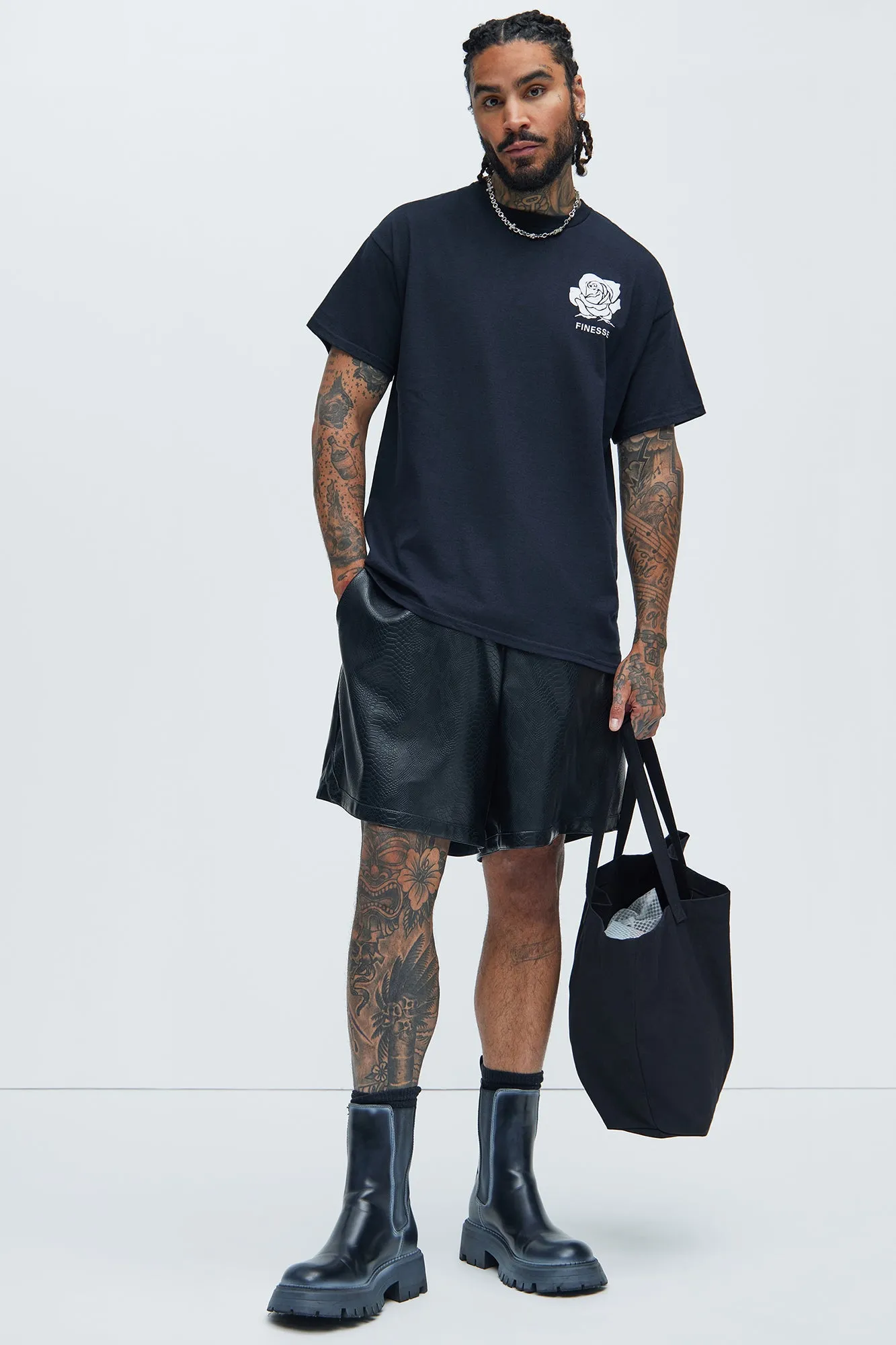 Finesse Forever Oversized Short Sleeve Tee - Black