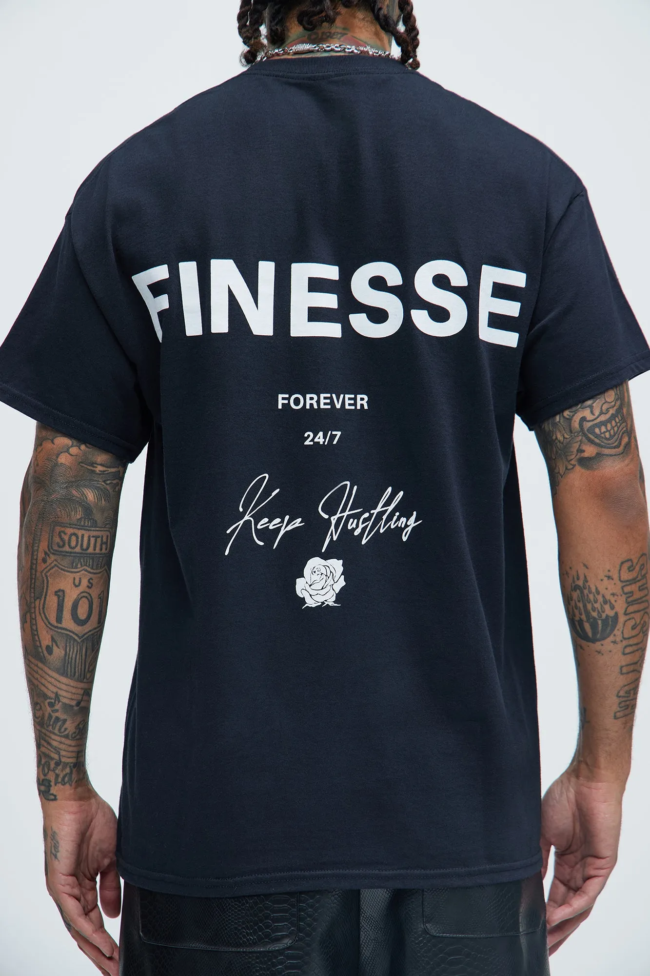 Finesse Forever Oversized Short Sleeve Tee - Black