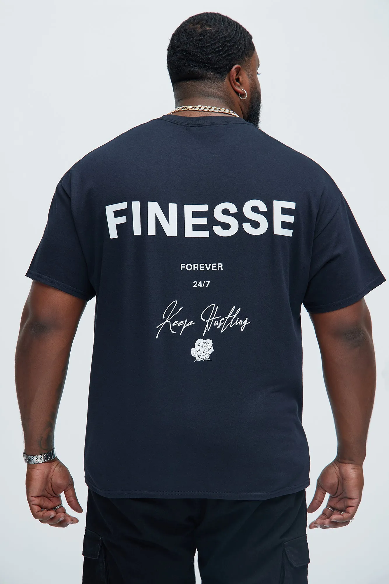 Finesse Forever Oversized Short Sleeve Tee - Black