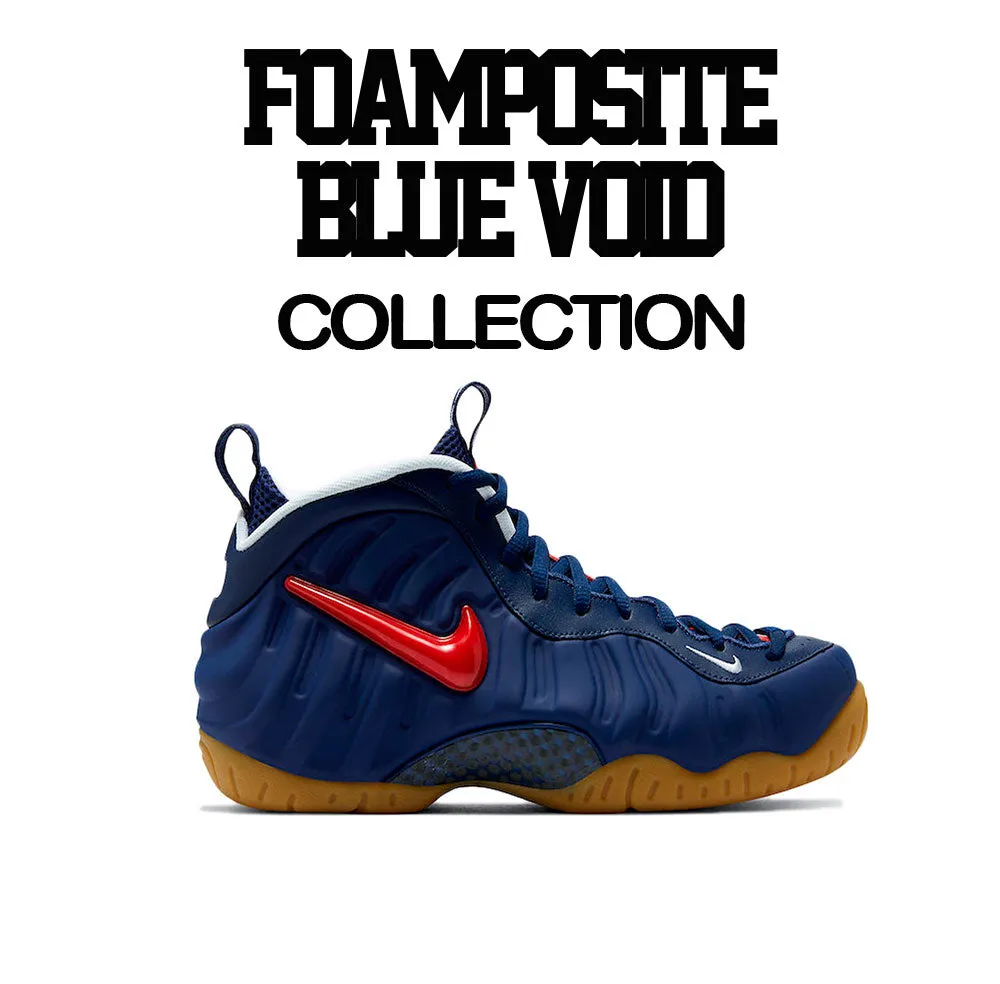 Foamposite Blue Void Shirt - Uncle Sam - White