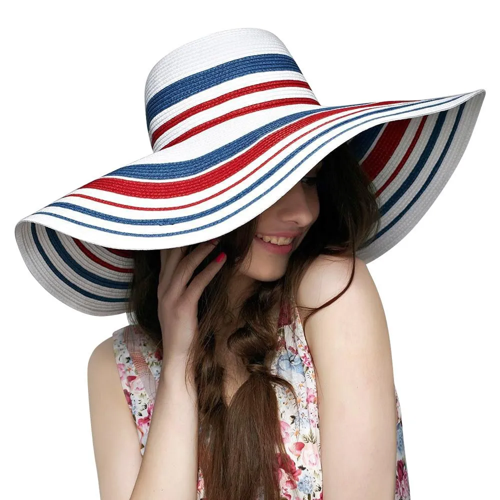 Foldable Wide Brim Floppy Straw Sun Hat