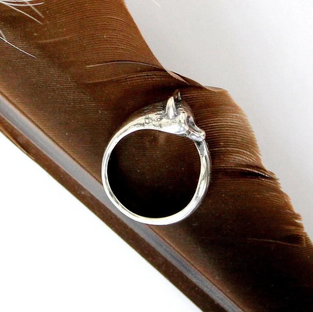 Fox Wrap Ring - Sterling Silver