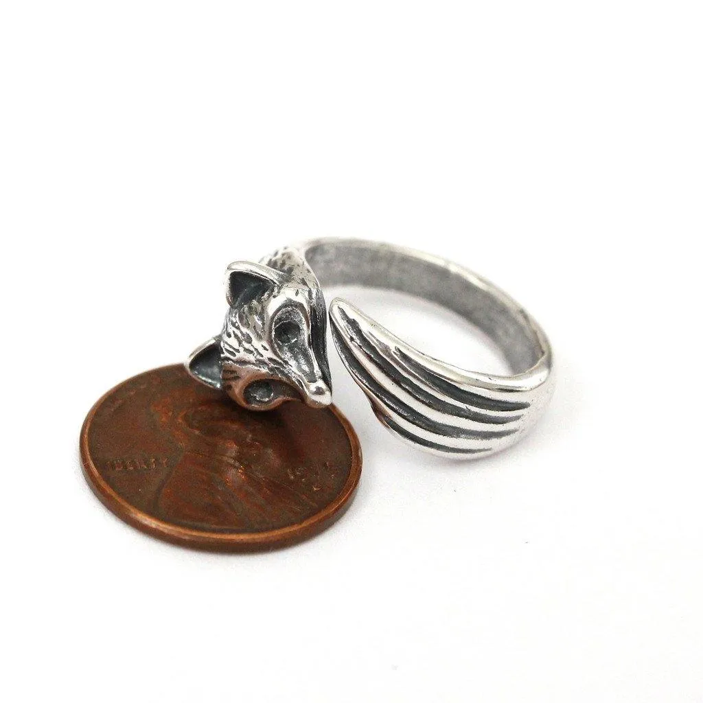 Fox Wrap Ring - Sterling Silver