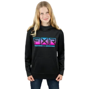 FXR Youth Podium Tech Pullover Fleece Black/Nightclub