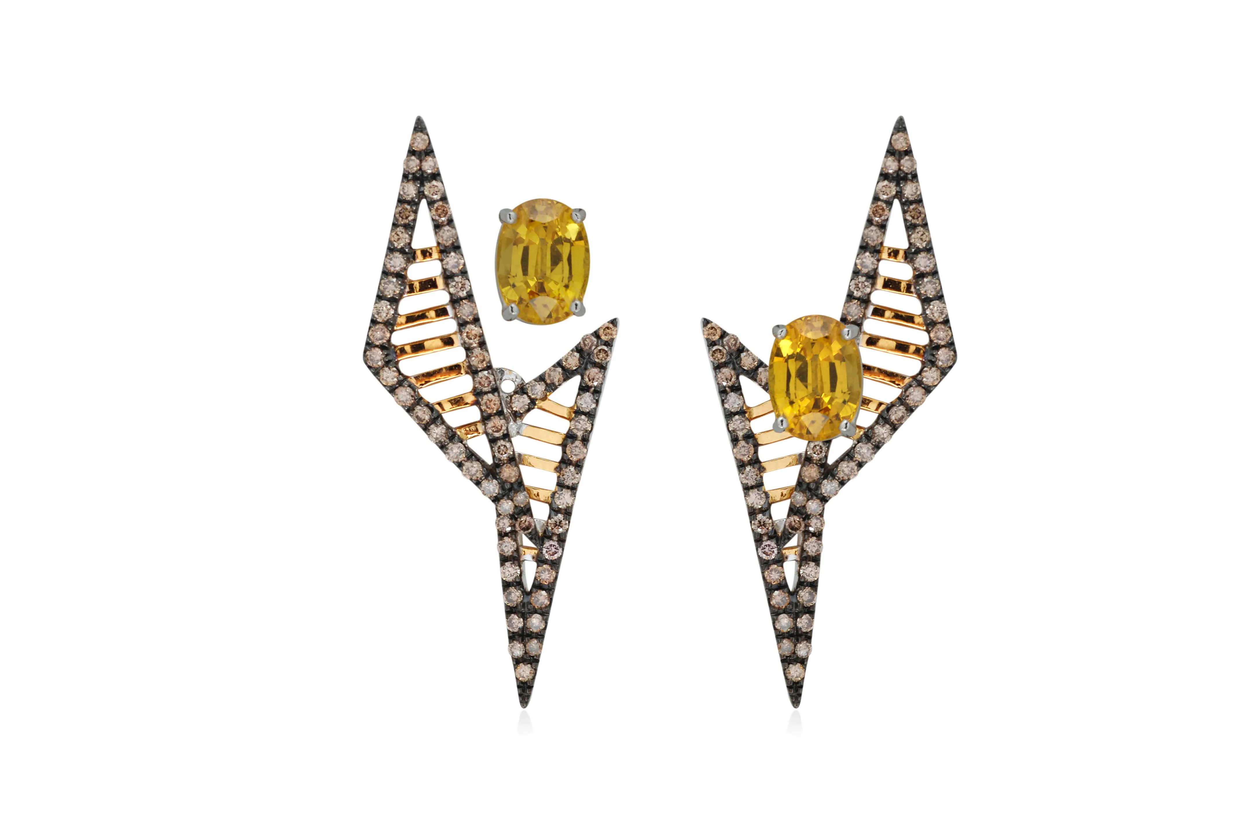 GeoArt DUO TT Mesh Ear Jacket - Earrings