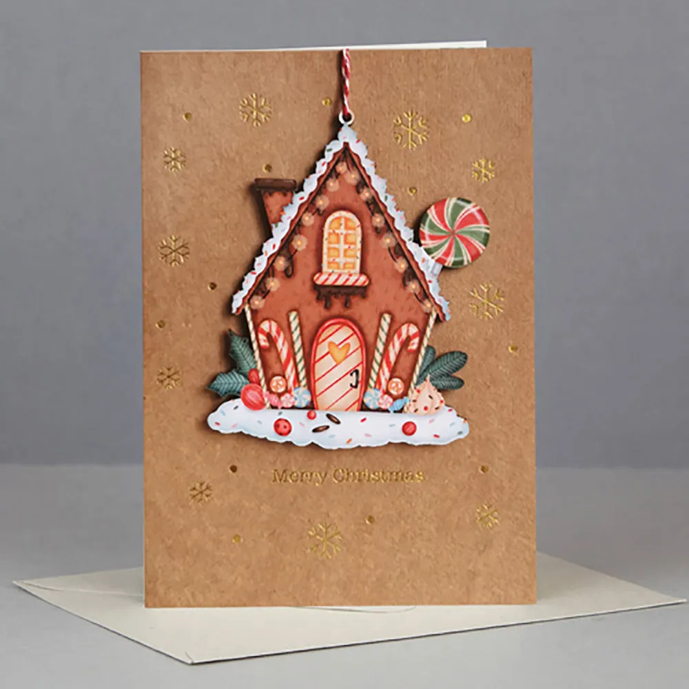 Gingerbread House Christmas Ornament Card