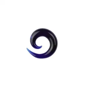 Glass Simple Spiral - Cobalt Blue