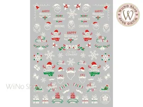 Glow in the Dark Christmas Adhesive Nail Art Sticker - 1 pc (CY-023)