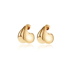 Gold-Tone Nouveaux Puff Earrings