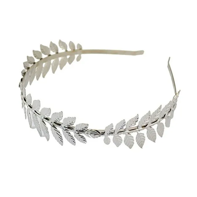 Greek Goddess Metallic Leaves Branch Crown Headband Wedding Bridal Tiara