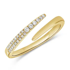 Half Open Diamond Wrap Ring