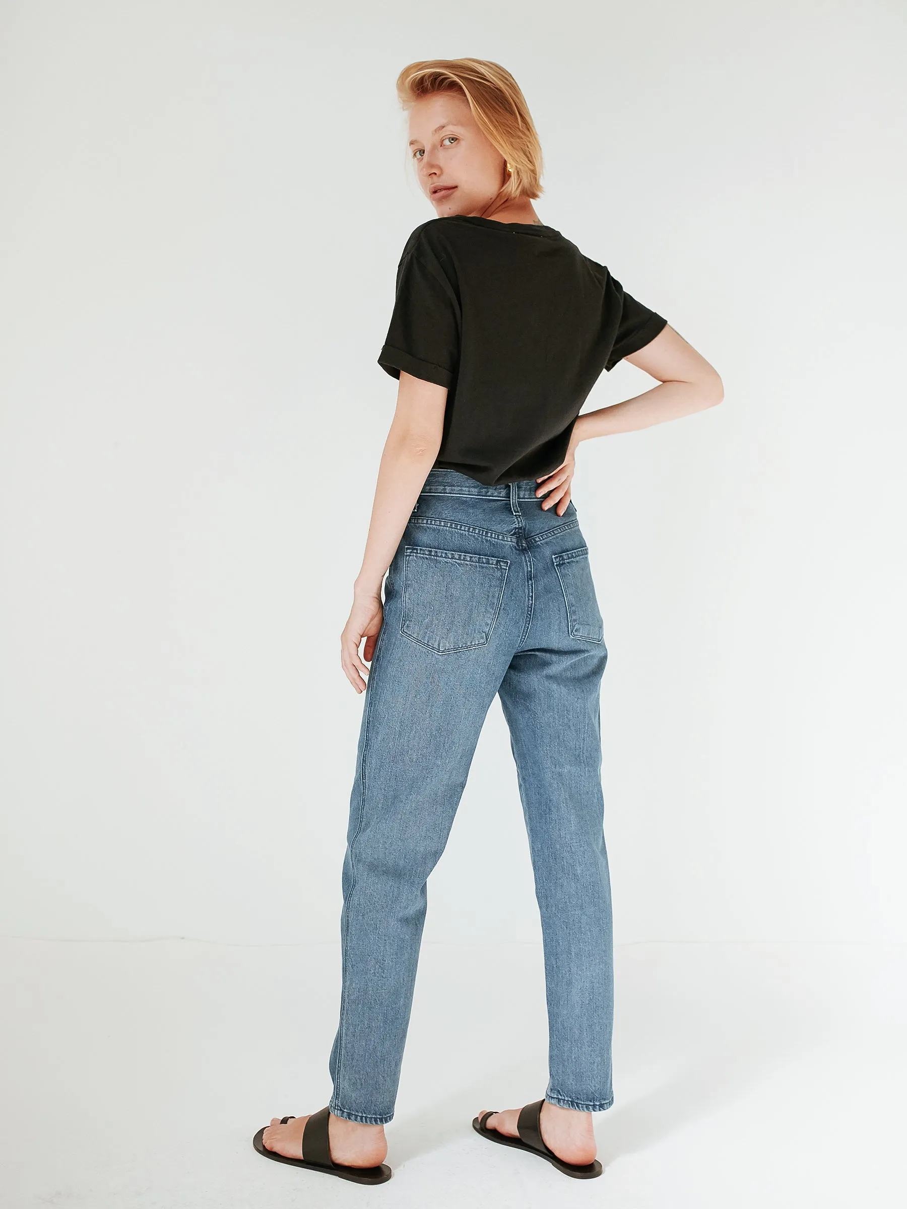 Heather Button Fly Jean