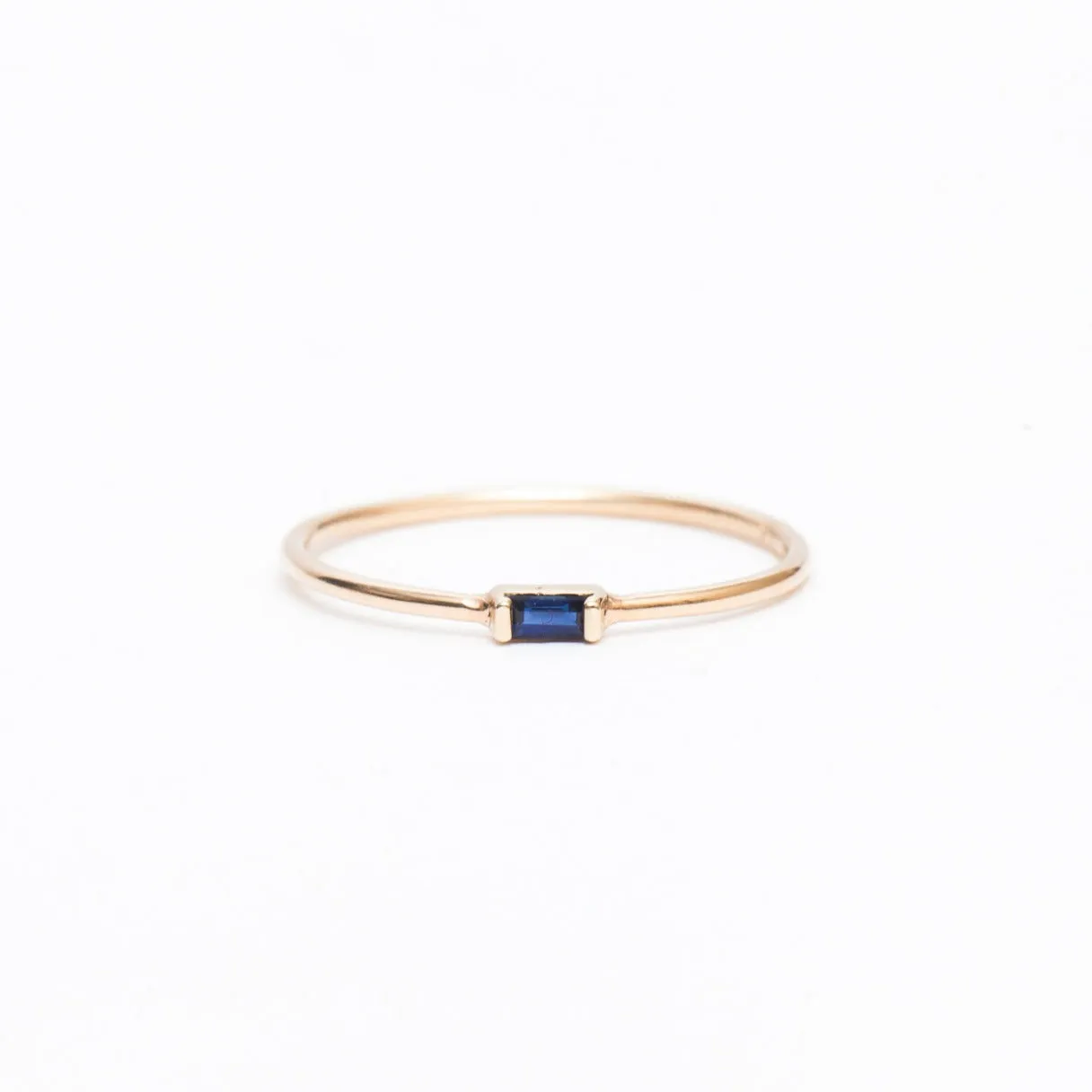 Horizontal Sapphire Baguette Ring