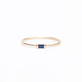 Horizontal Sapphire Baguette Ring