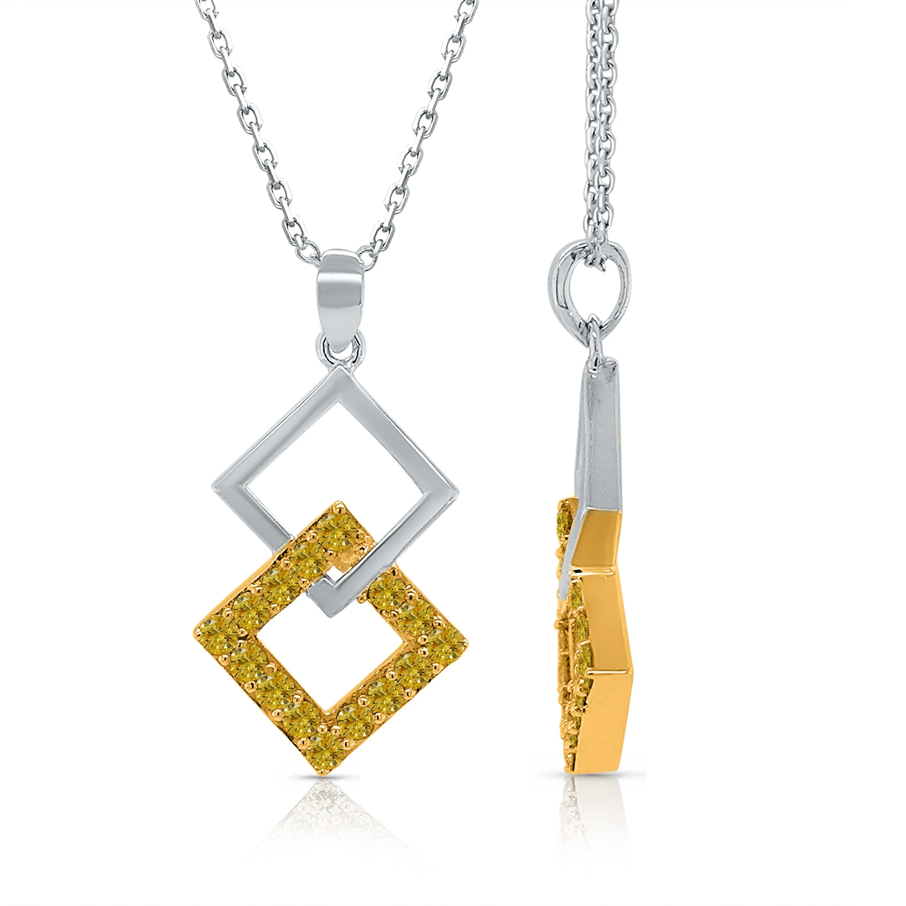 Kallati Eternal Two-Tone Gold Diamond Pendant