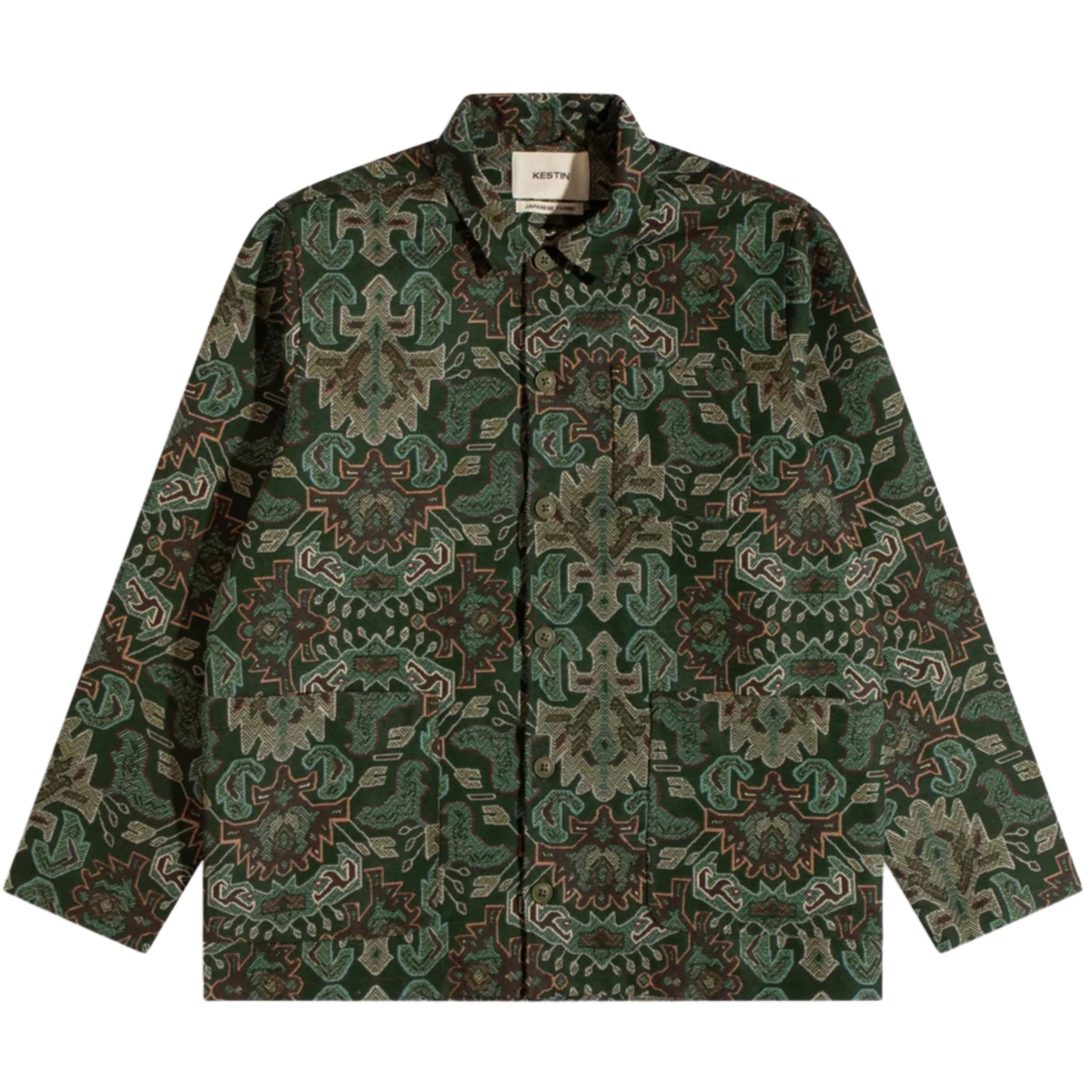 KESTIN Ormiston Jacket in Dark Olive Jacquard