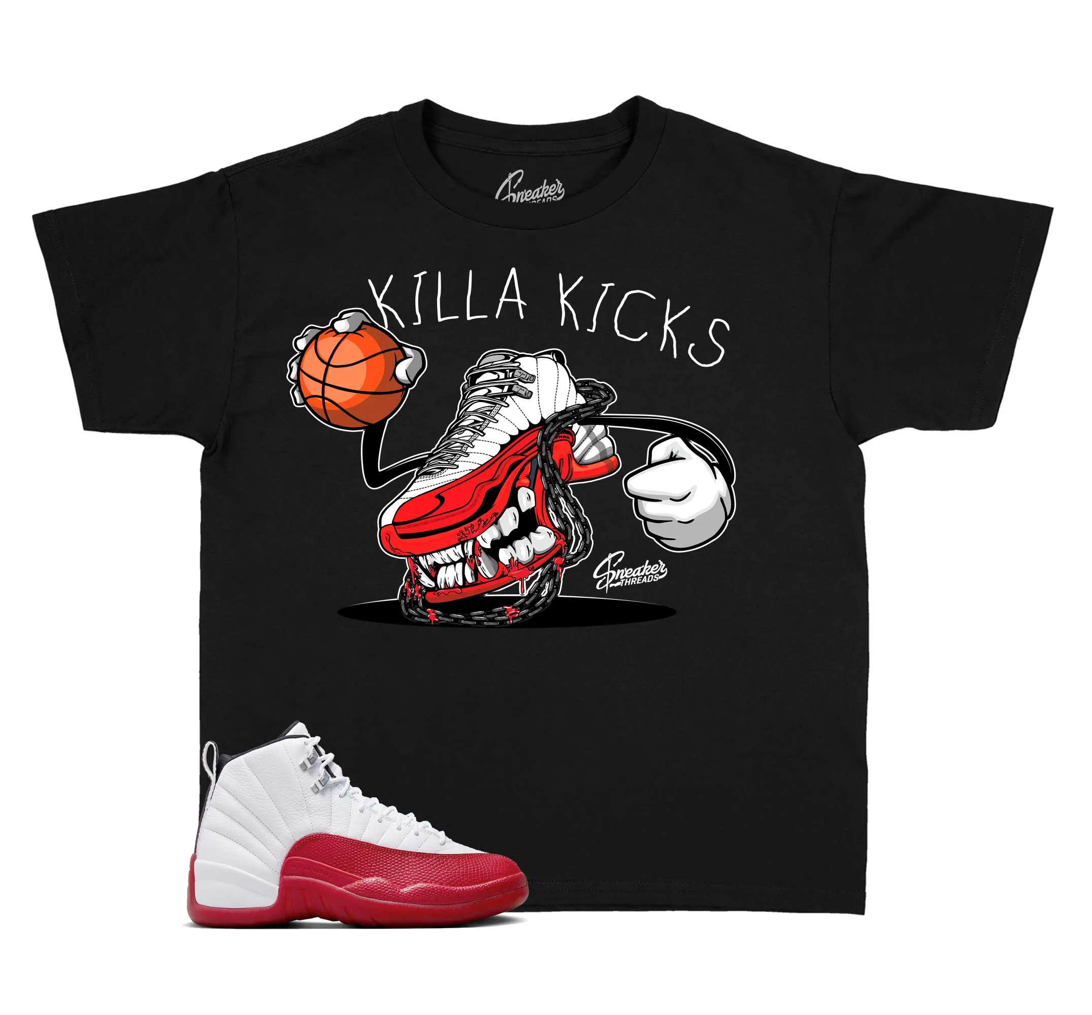 Kids Cherry 12 Shirt - Fly kicks - Black