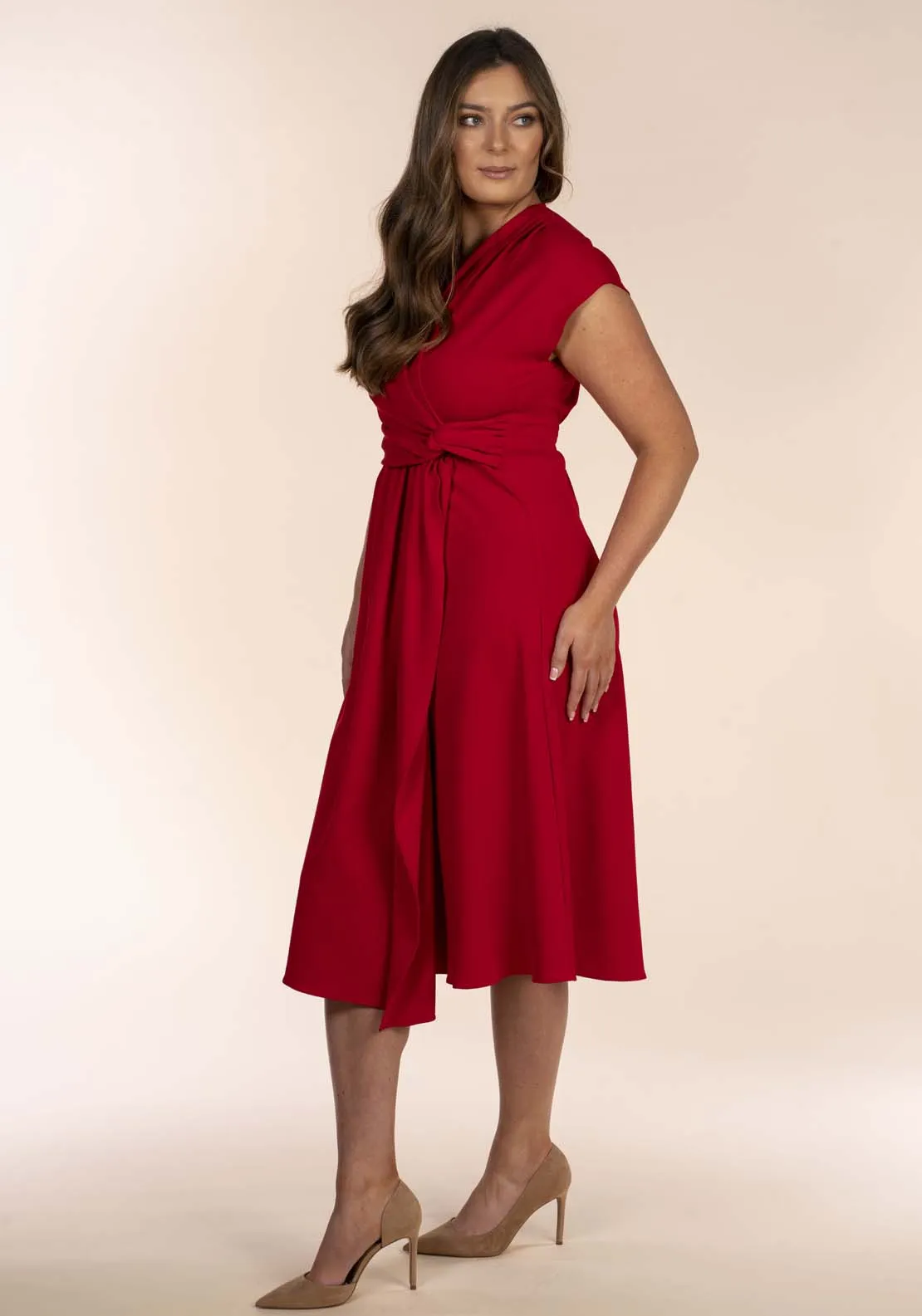 Knot Waist Wrap Dress