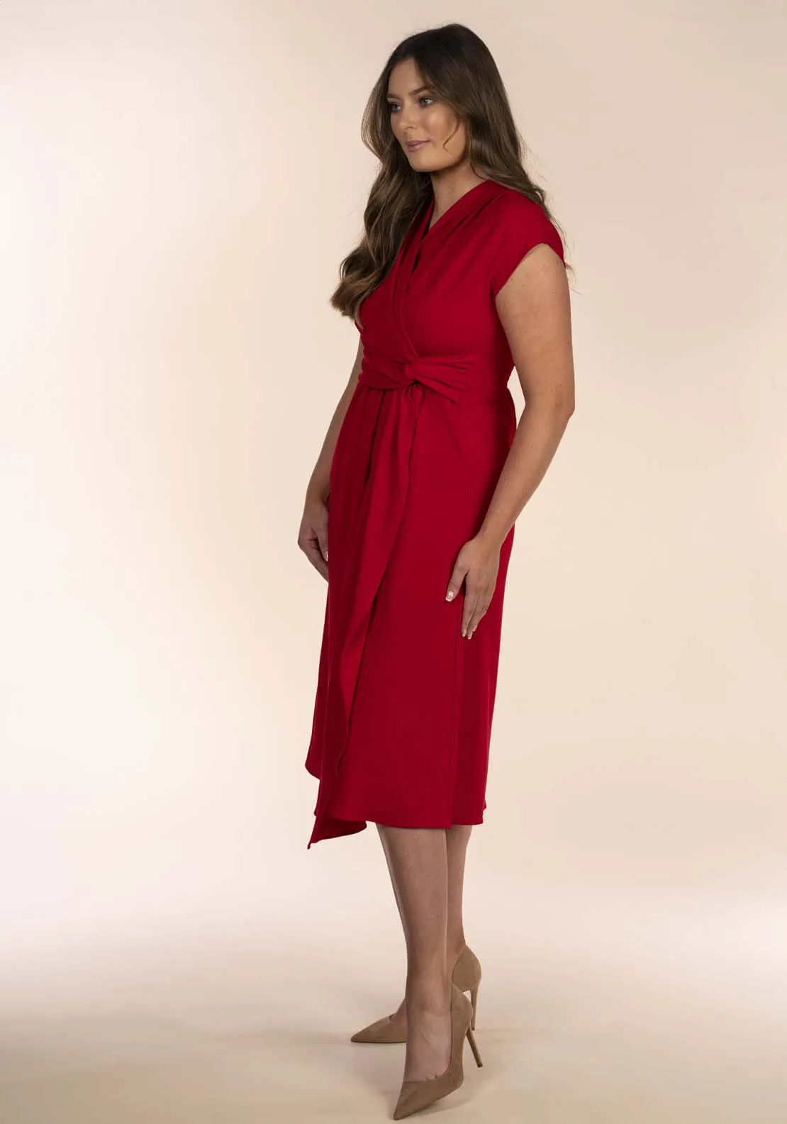 Knot Waist Wrap Dress