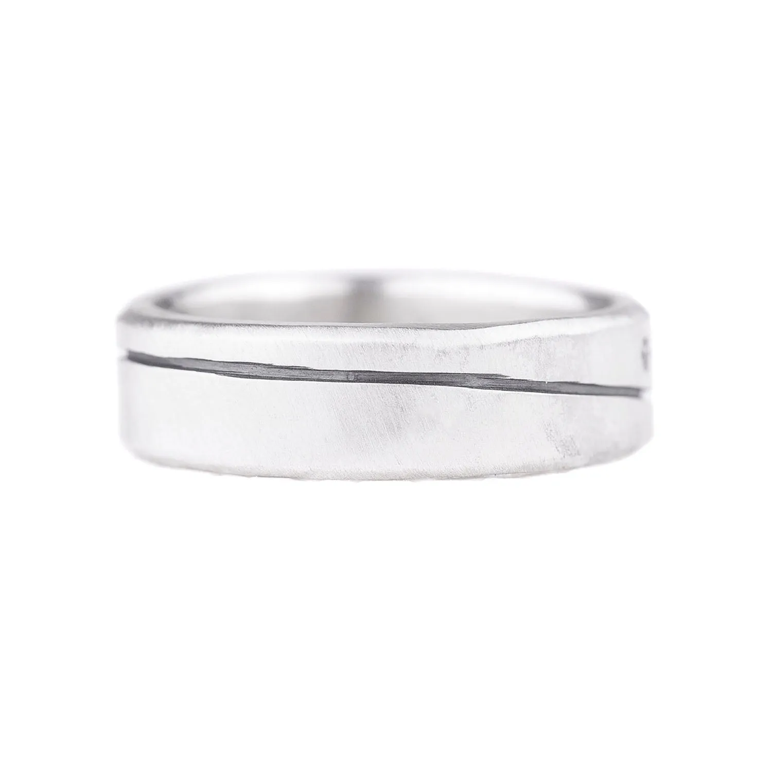 Line and Diamond Round Ring by Colleen Mauer Designs