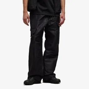 LINED JACQUARD RIPSTOP PANTS 'BLACK'