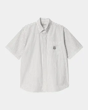 Linus Stripe Short Sleeve Shirt | Black