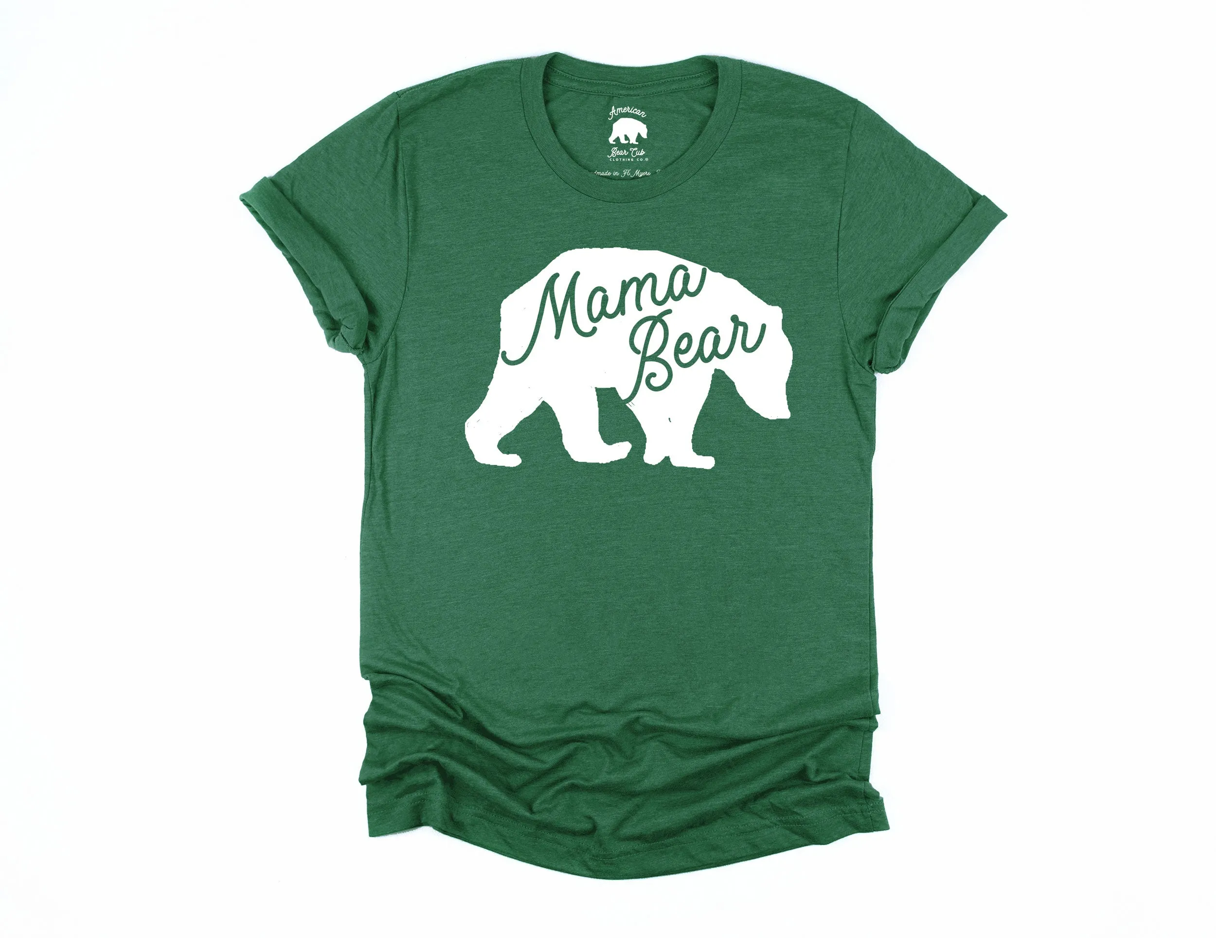 Mama Bear Silhouette Adult Shirts - light or dark artwork