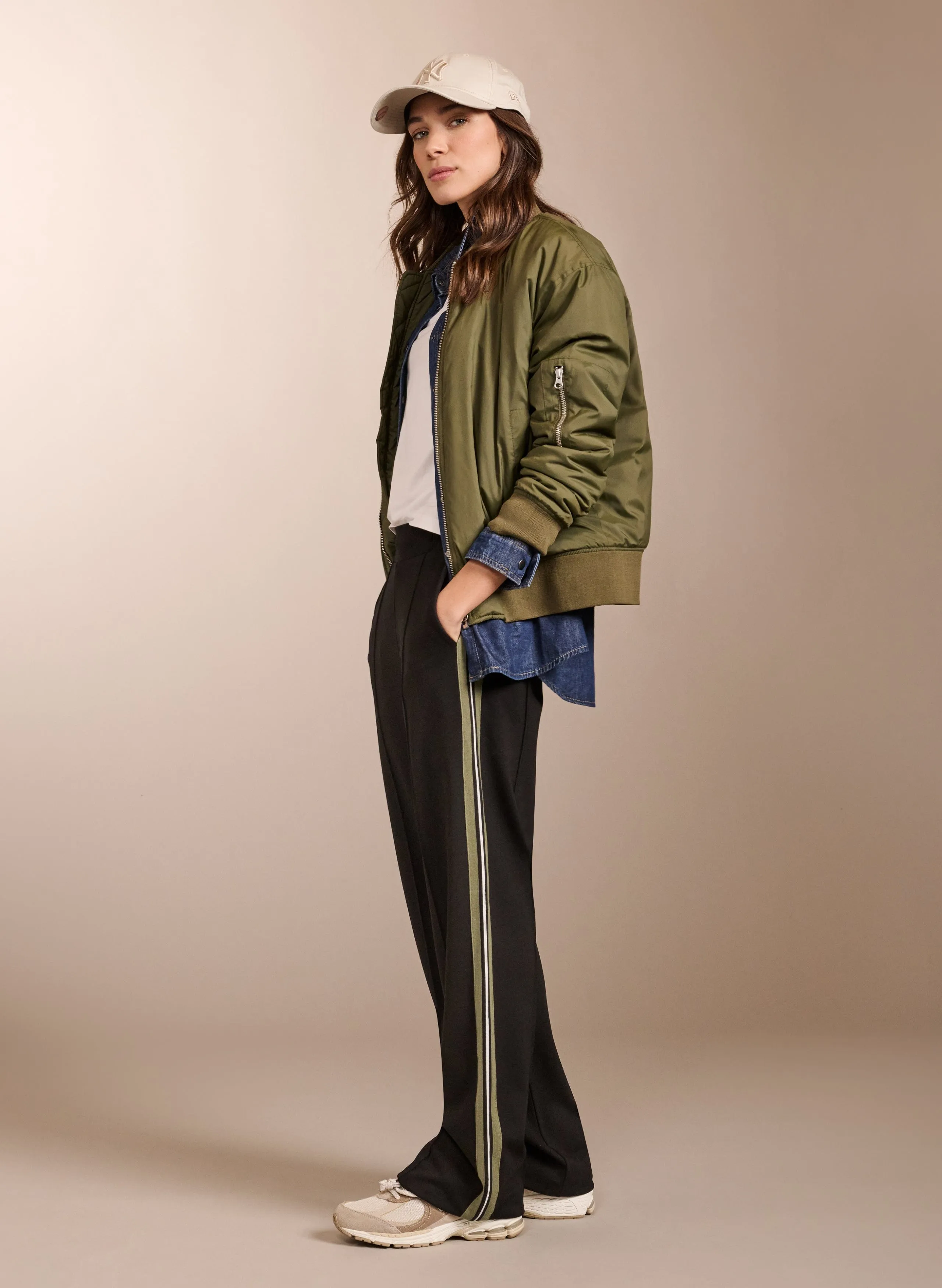 Marjorie LENZINGECOVERO Trousers | Caviar Black & Khaki