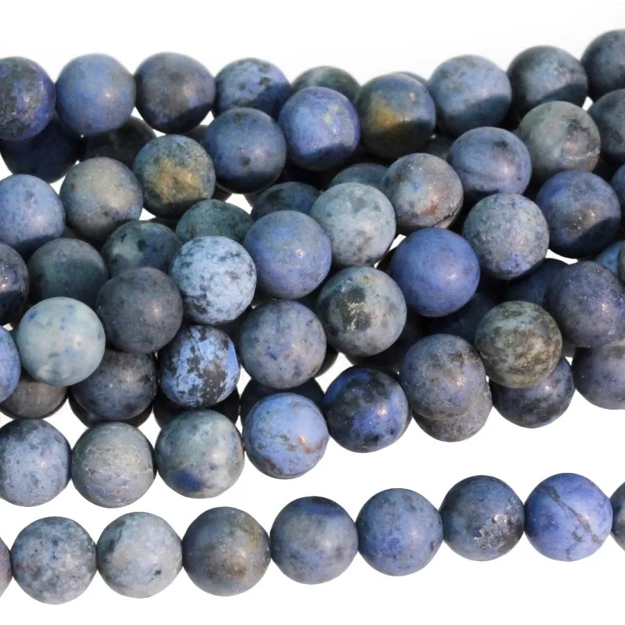 MATTE Sunset Dumortierite 6mm Round - 15-16 Inch