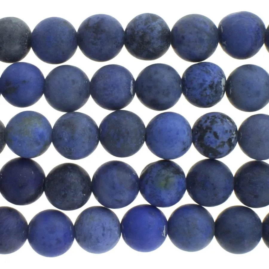 MATTE Sunset Dumortierite 6mm Round - 15-16 Inch