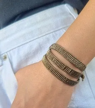 Milano bronze wrap bracelet