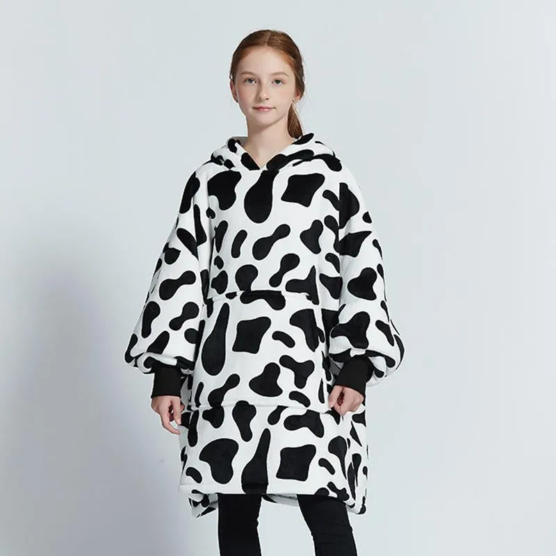 My Snuggy - Baby Monochrome Cow Oversized Blanket Hoodie