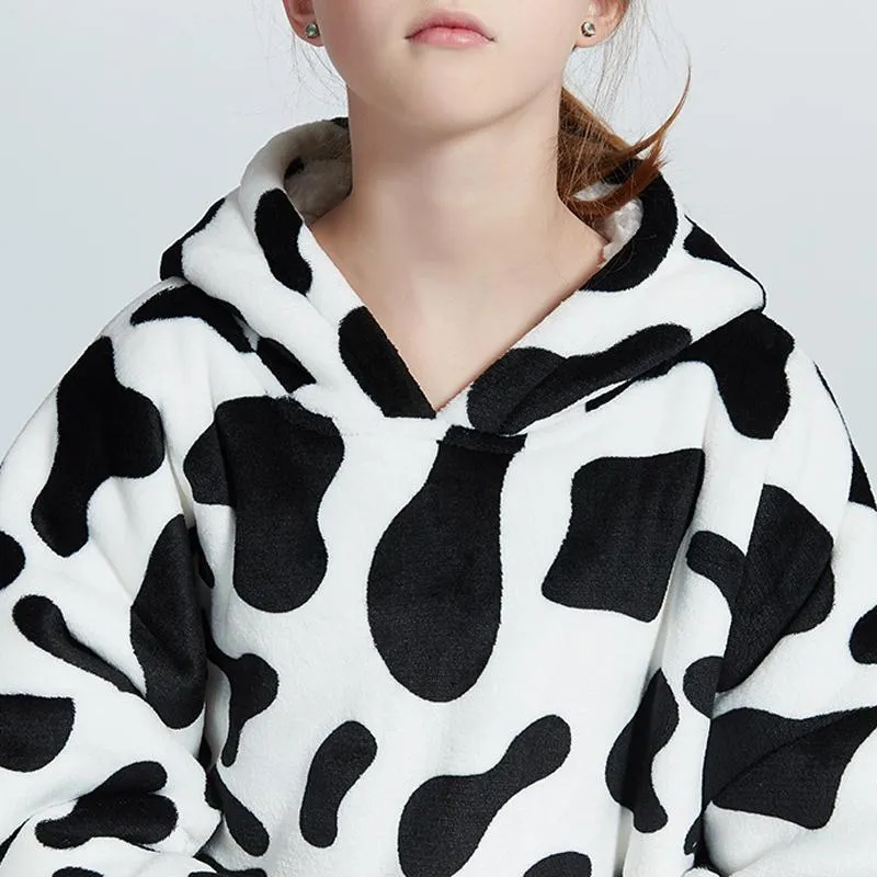 My Snuggy - Baby Monochrome Cow Oversized Blanket Hoodie