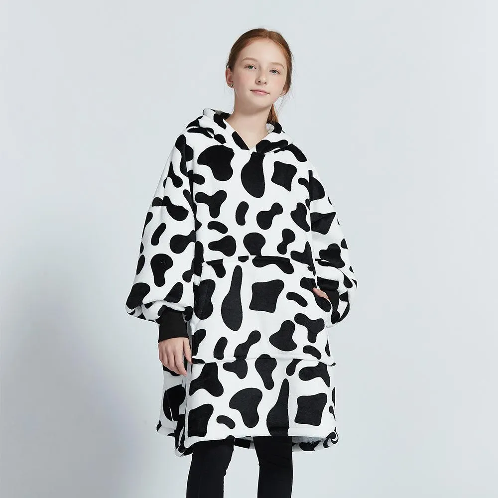 My Snuggy - Baby Monochrome Cow Oversized Blanket Hoodie