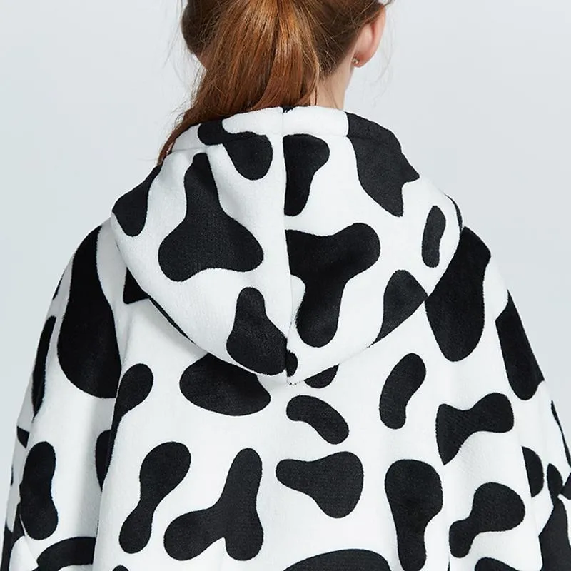 My Snuggy - Baby Monochrome Cow Oversized Blanket Hoodie