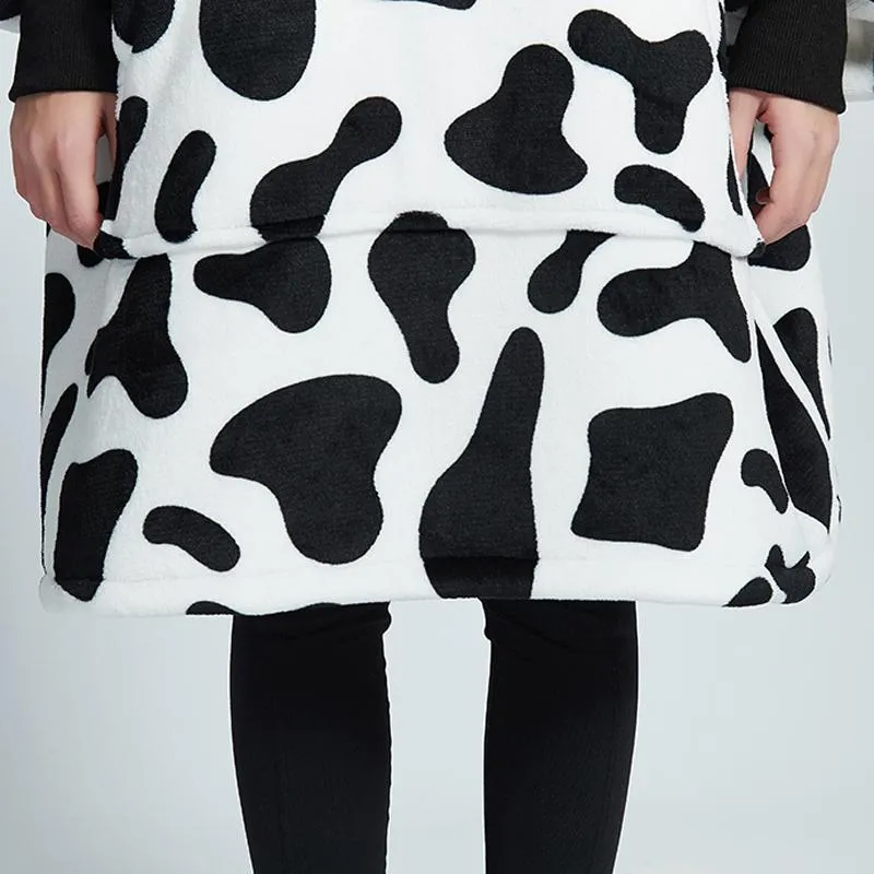 My Snuggy - Baby Monochrome Cow Oversized Blanket Hoodie