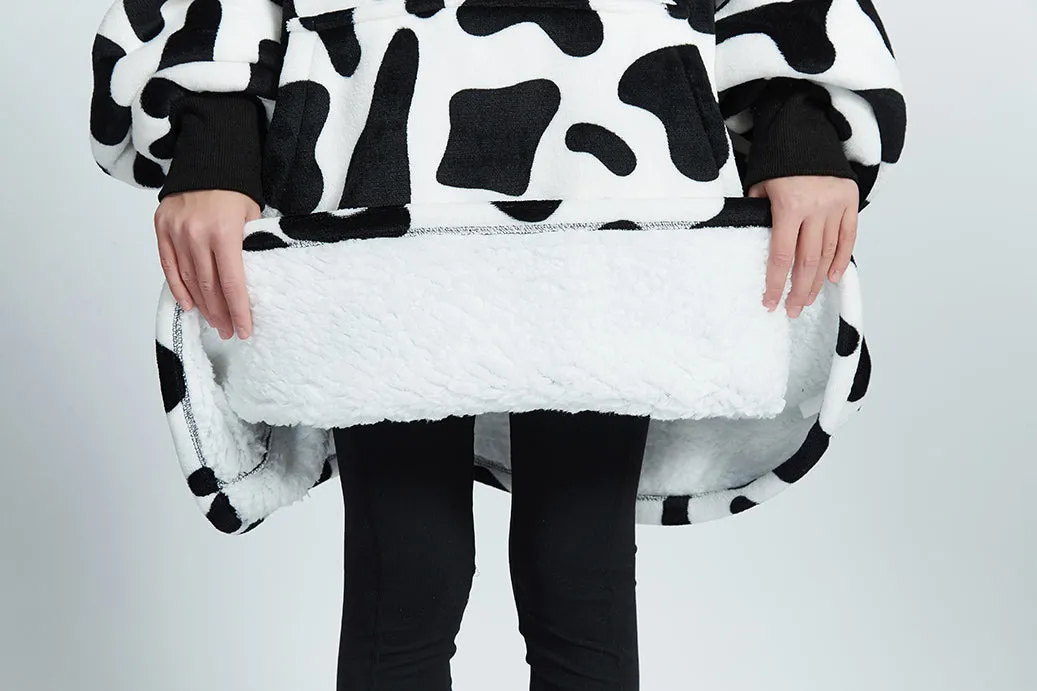 My Snuggy - Baby Monochrome Cow Oversized Blanket Hoodie