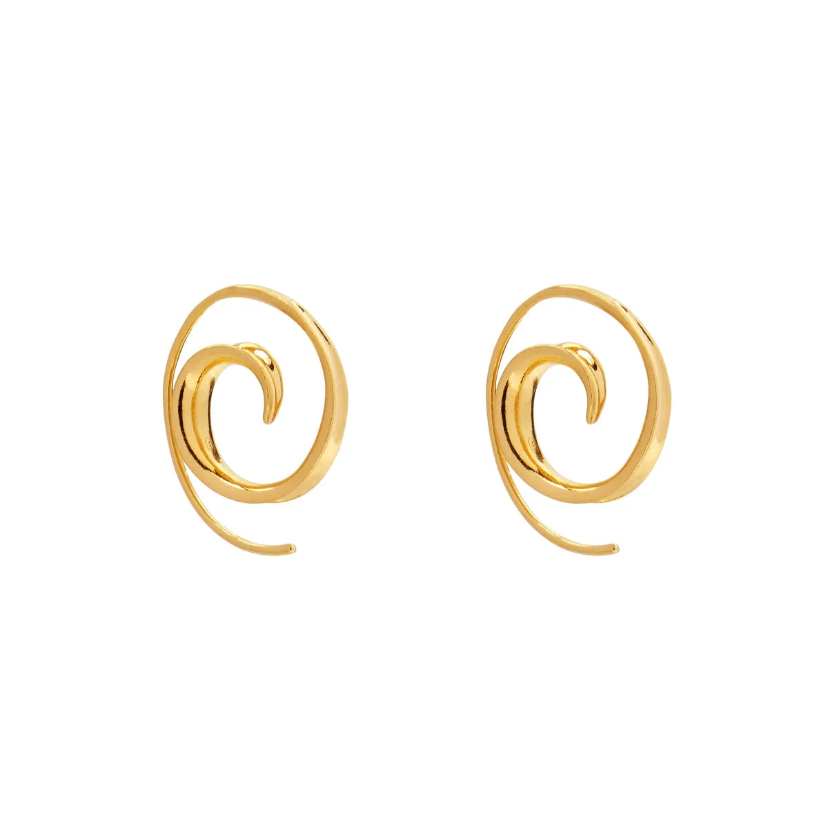 Najo Spiral Yellow Gold Earring