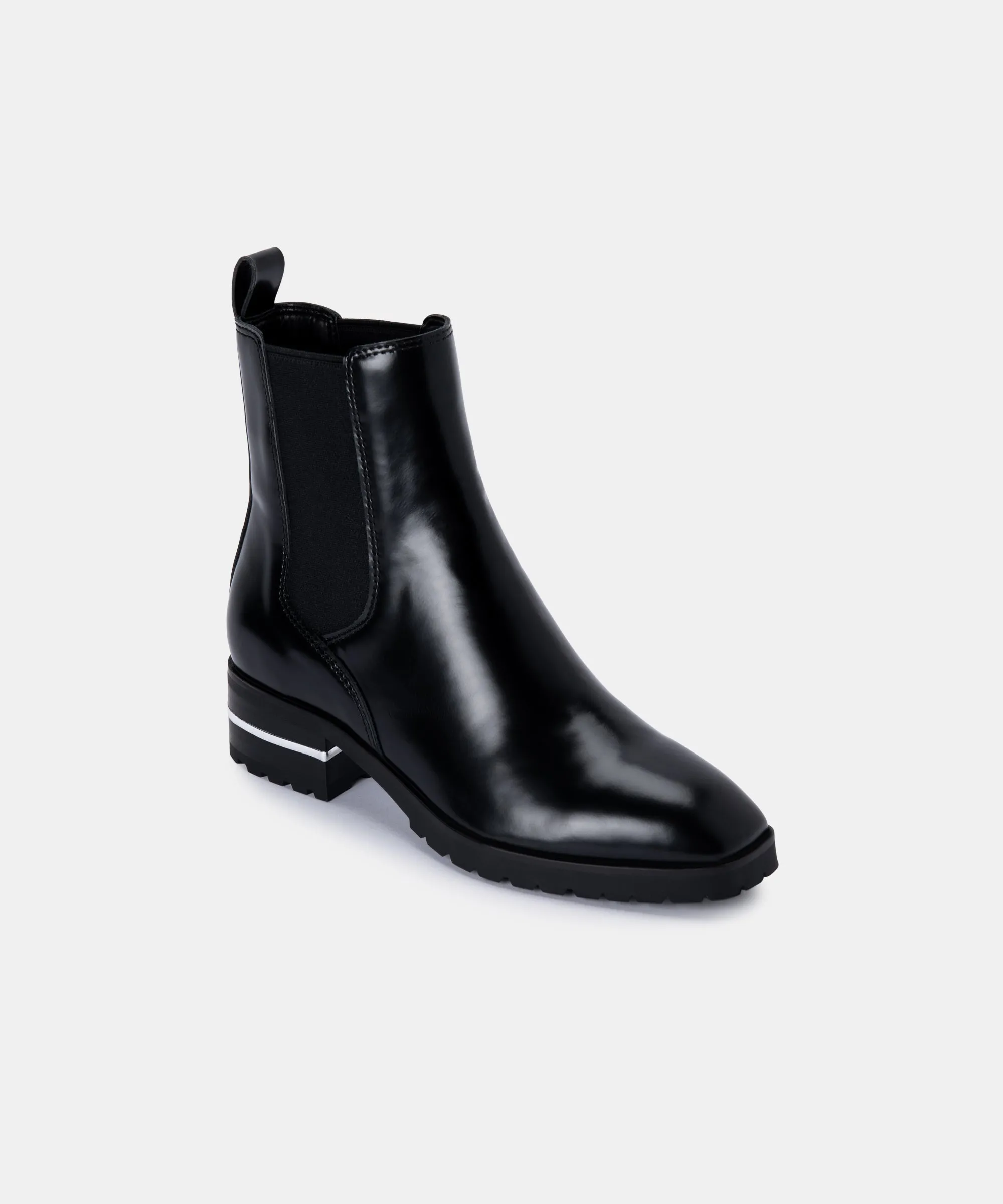 NATINA BOOTIES BLACK BOX LEATHER - re:vita